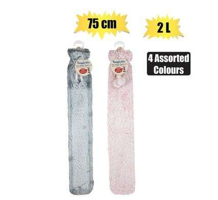 HOTWATER BOTTLE LONG WITH PLUSH COVER 2L