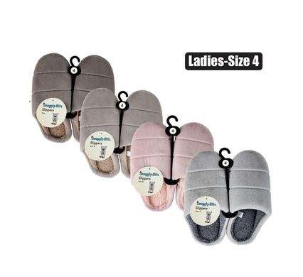 Slipper slip-in plain pvc-sole size 4