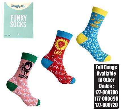 Socks unisex zodiac leo/virgo/libra