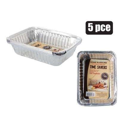 Foil Baking Pan, 20 X 14 X 4cm, 5-piece