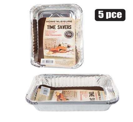 Foil Baking Pan, 19 X 13 X 4cm, 5-piece