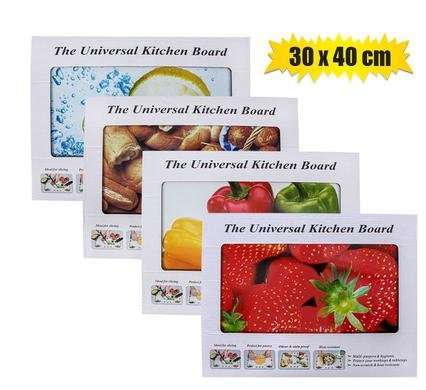 Cutting-board glass 30x40cm asst designs