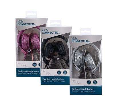 Headphones foldable asst colours
