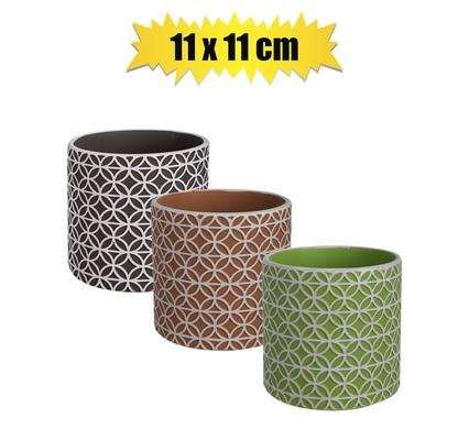 Planter cement circles 11x11cm asstd