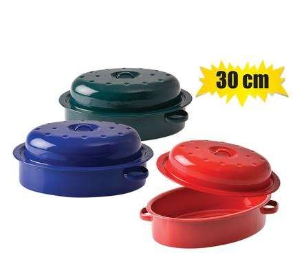 Roaster enamel 1st-grade oval 30cm/3 Colours