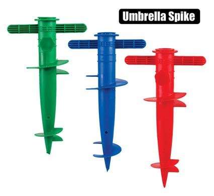Umbrella beach spike screw-in assorted/Priced Each