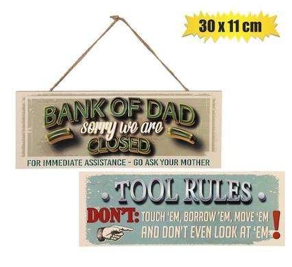 Plaque mdf hanging dad 30x11cm