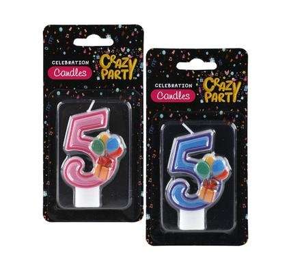 Candles birthday single number-5 kiddies