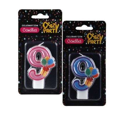 Candles birthday single number-9 kiddies