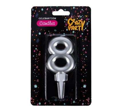 Candles birthday large foil numbers-8