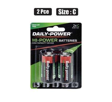 Batteries h/power size:c 2pce blister