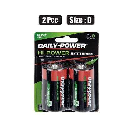 Batteries h/power size:d 2pce blister