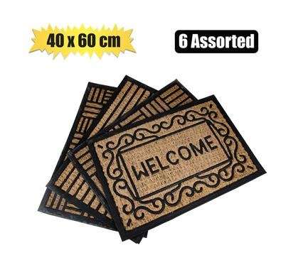 Doormat coir rubber moulded 40x60cm