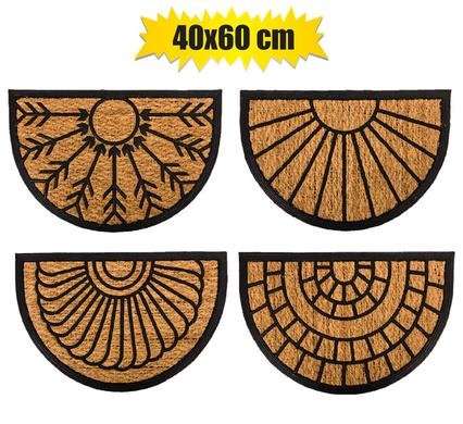 Doormat coir rubber half moon 40x60cm
