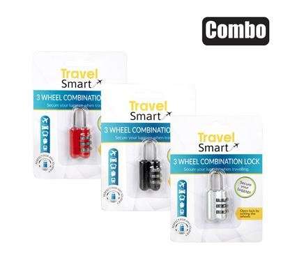 Padlock combo reset asst col travelsmart