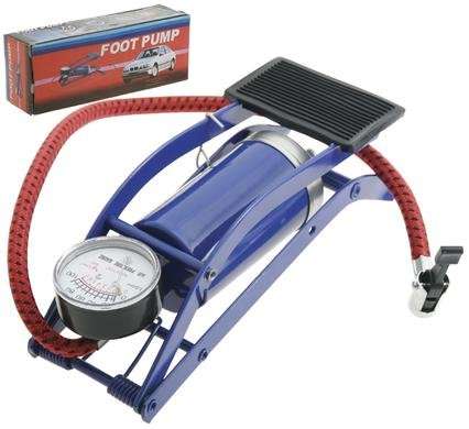 Pump foot-operated + bar-gauge box