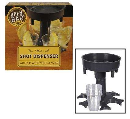 Shot dispenser pl w/6 glasses