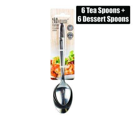 Cutlery t/spoon & d/spoon 12pc everyday