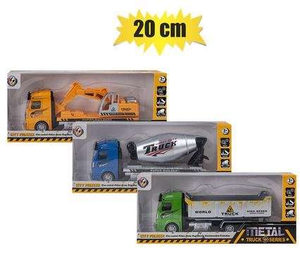 Die cast single truck pull back 20cm