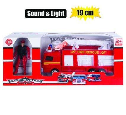 Vehicle fire engine set 30x12cm car 19cm