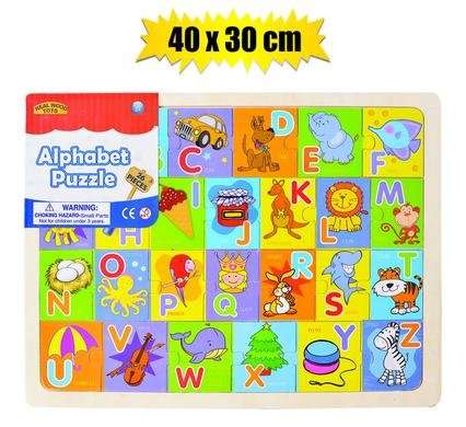 Puzzle jigsaw wood alphabet 40x30cm 26pc