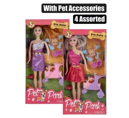 Fashion doll with pet asstd