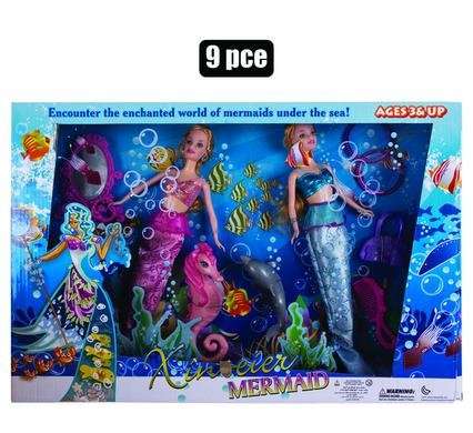 Fashion doll mermaid twins set 9pc