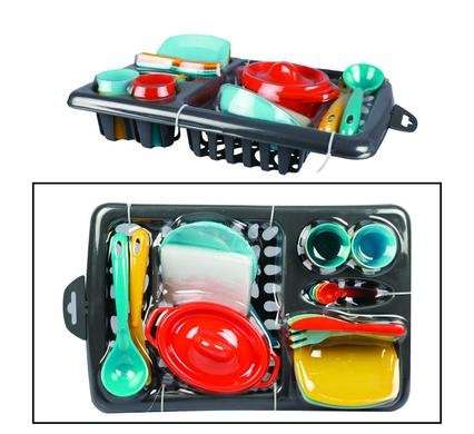 Playset washing up with rack