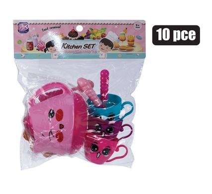 Play set tea set faces 10pc