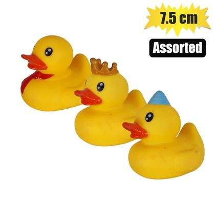 Baby vinyl themed duck 7.3cm, assorted/Priced per Duck