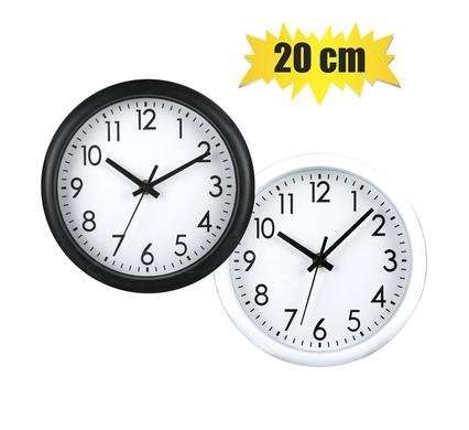 Clock wall pl round 20cm assorted/Priced Each