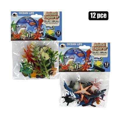 Animals ocean 12pc assorted 20cm/Priced per 12 piece set