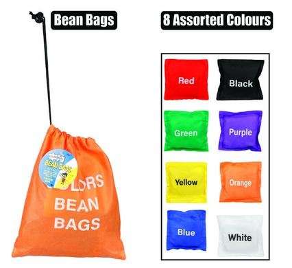 Edu bean bags 8 asstd colours 12x12cm