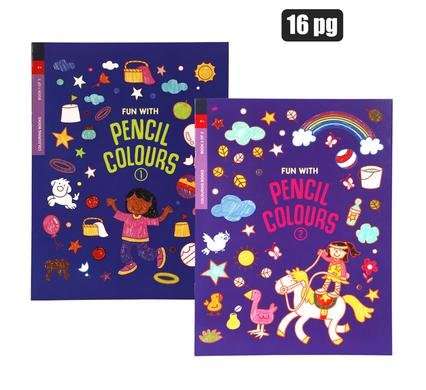 Book fun with pencil crayons 16p assorted/priced per book