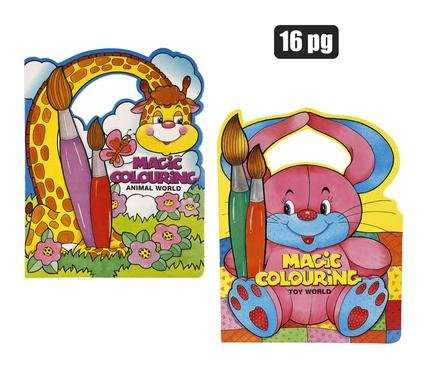 Book die cut magic colouring 8p assorted/priced per book