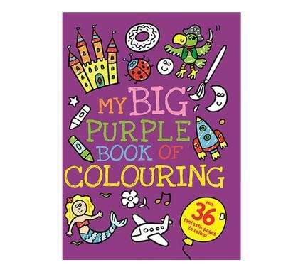 Book colouring big purple