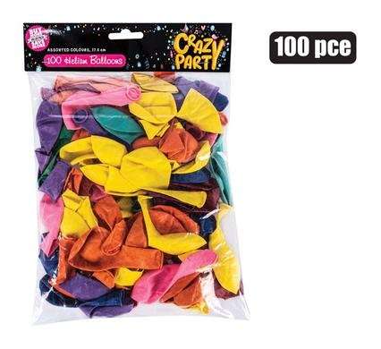 Balloons 100pc assorted colours/ Priced per 100 piece