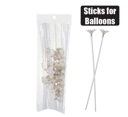 Balloon stick & cup 1pc white  Cup