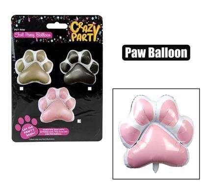 Pet party foil balloon paw