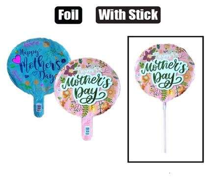 Balloon air fill w/stick mother's day