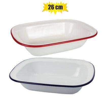 Pie dish enamel 26cm oblong