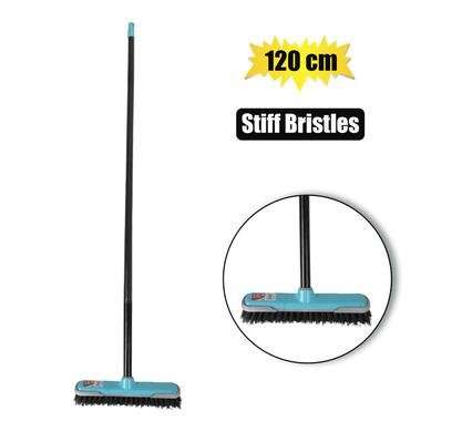 Broom stiff bristles w/120cm handle