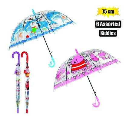 Umbrella kiddies 8-rib 4-asstd 75cm dia
