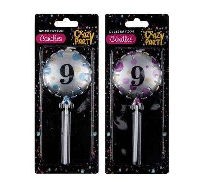 Candles birthday balloon round asstd-9