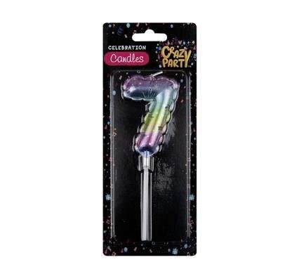 Candles birthday balloon-7 rainbow 5cm