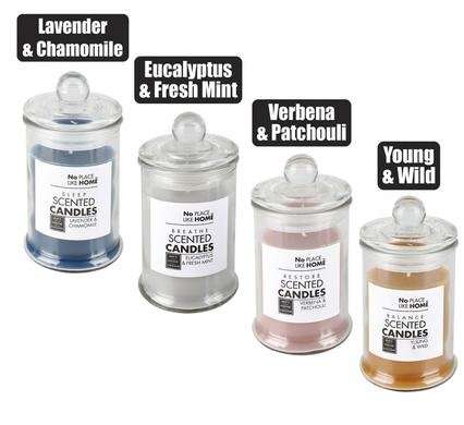 Candle in holder gls w/gls lid revive  Lid