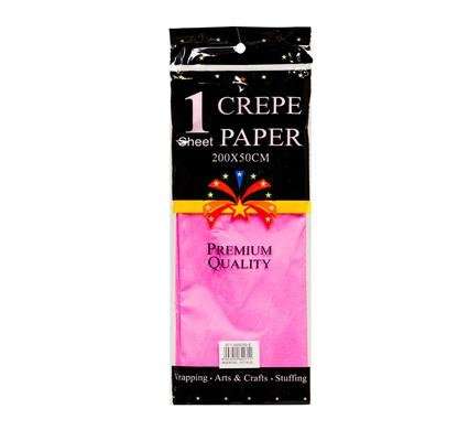 Paper crepe sheet pink 50x200cm