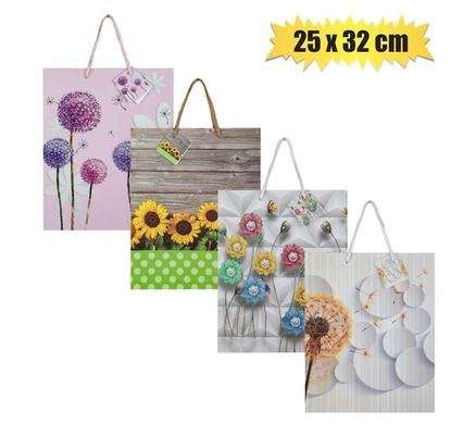 Gift-bag paper lrg 25x32cm everyday flwr
