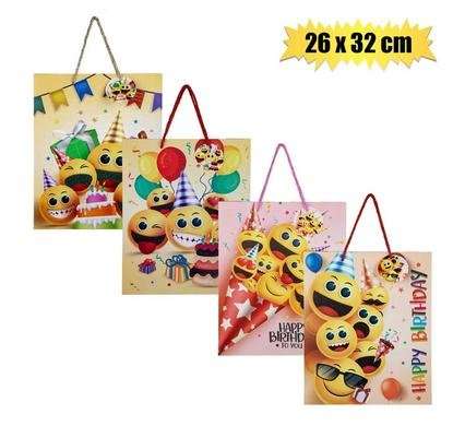 Gift-bag ppr lrg emoji 26x32cm