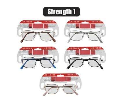 Reading glass metal asstd strengh:1